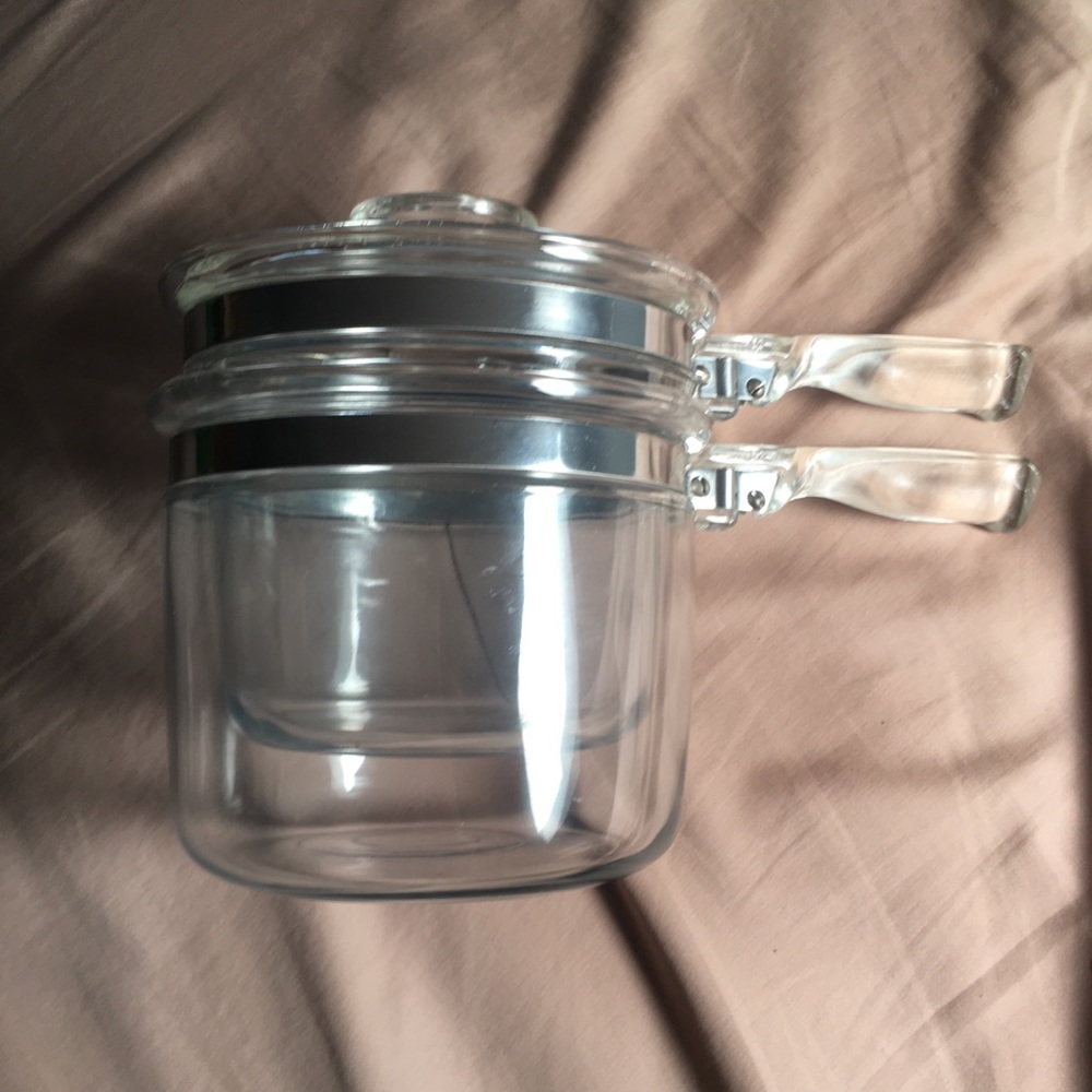 Vintage Pyrex Flameware Double Boiler Pot